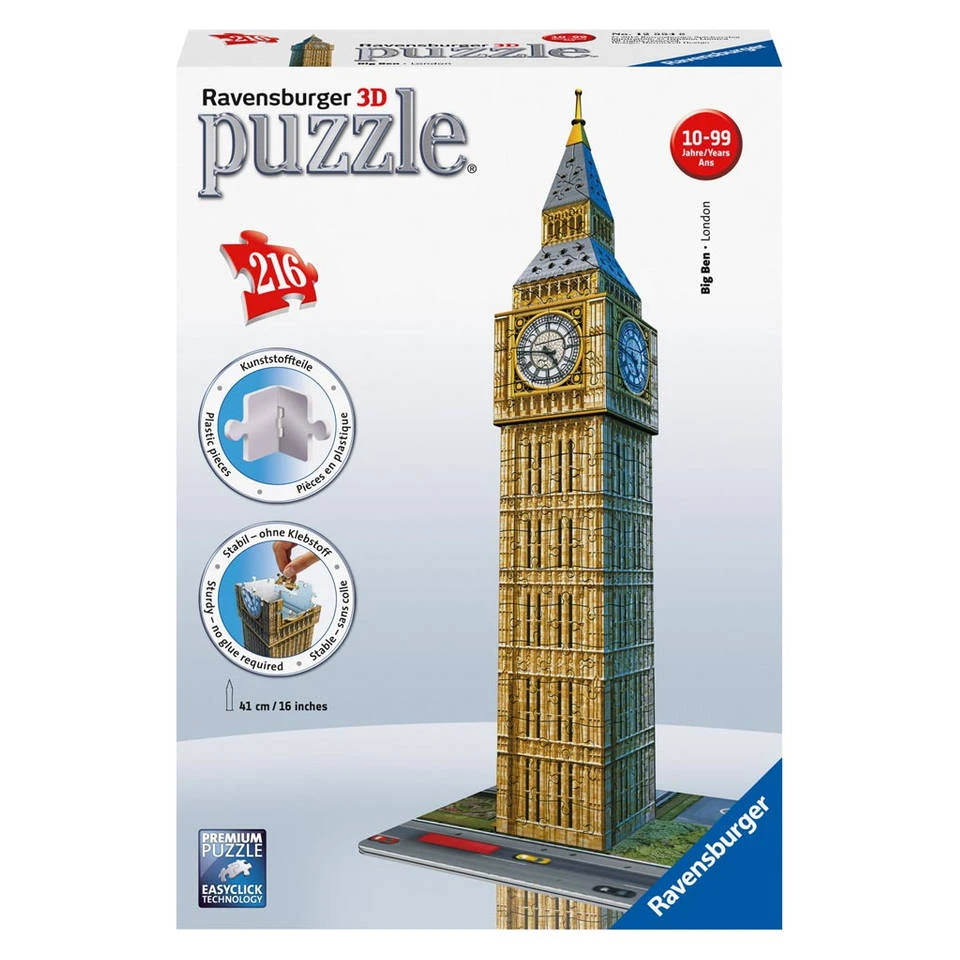 Ravensburger 3D-puzzel Big Ben - 216 Stukjes 1 Ravensburger 3D-puzzel Big Ben - 216 Stukjes
