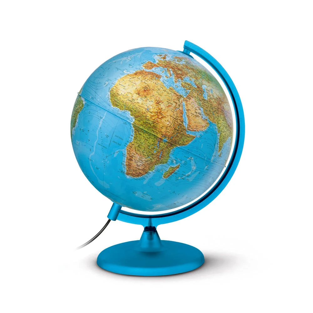 No Brand Wereldbol Met Licht - Blauw 3 No Brand Wereldbol Met Licht - Blauw - Afbeelding 3