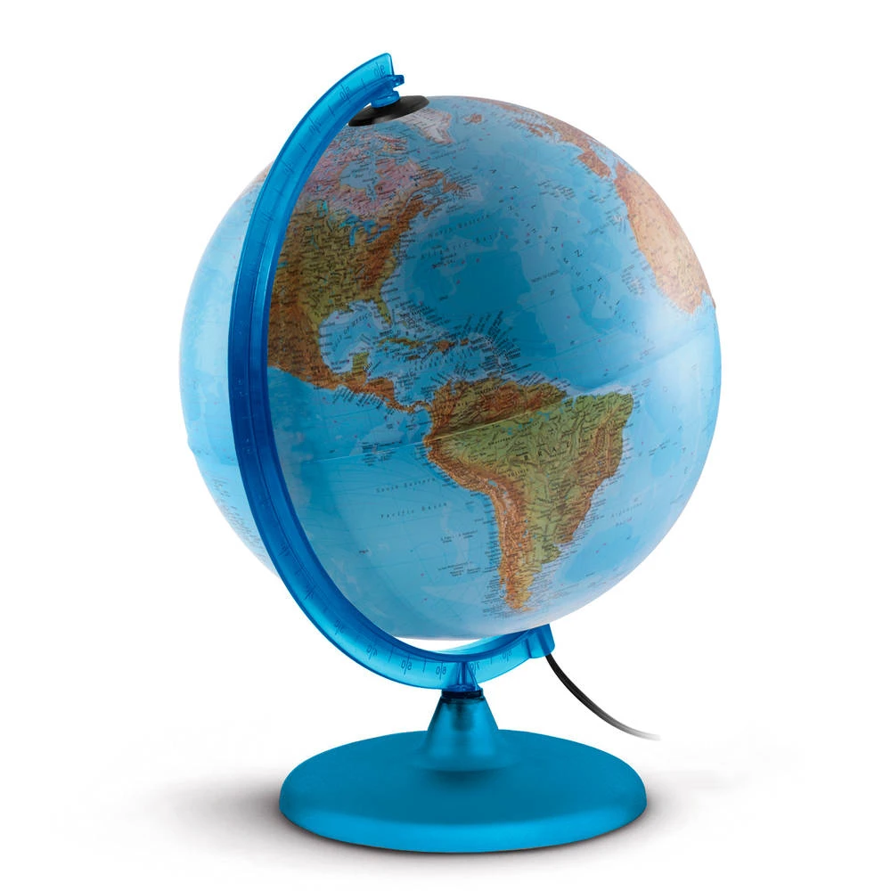 No Brand Wereldbol Met Licht - Blauw 4 No Brand Wereldbol Met Licht - Blauw - Afbeelding 4