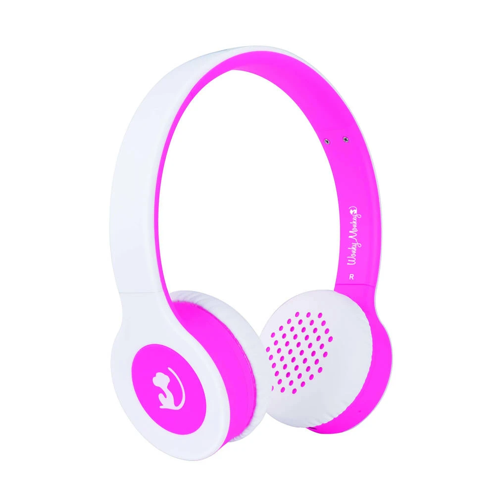 No Brand Wonky Monkey Wireless Bluetooth Koptelefoon - Roze/wit 1 No Brand Wonky Monkey Wireless Bluetooth Koptelefoon - Roze/wit