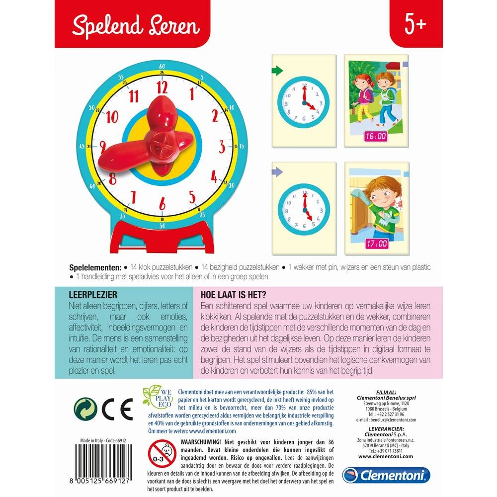 Clementoni Hoe Laat Is Het? 3 Clementoni Hoe Laat Is Het? - Afbeelding 3