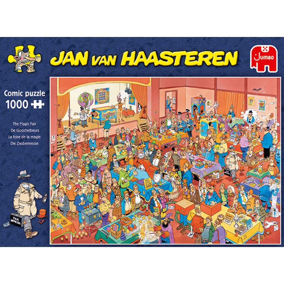 Jumbo Jan Van Haasteren Puzzel De Goochelbeurs - 1000 Stukjes 2 Jumbo Jan Van Haasteren Puzzel De Goochelbeurs - 1000 Stukjes - Afbeelding 2