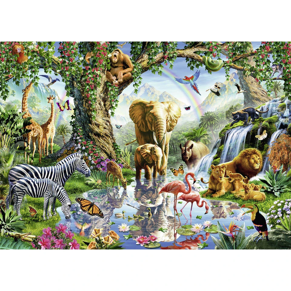 Ravensburger Puzzel Avonturen In De Jungle - 1000 Stukjes 2 Ravensburger Puzzel Avonturen In De Jungle - 1000 Stukjes - Afbeelding 2