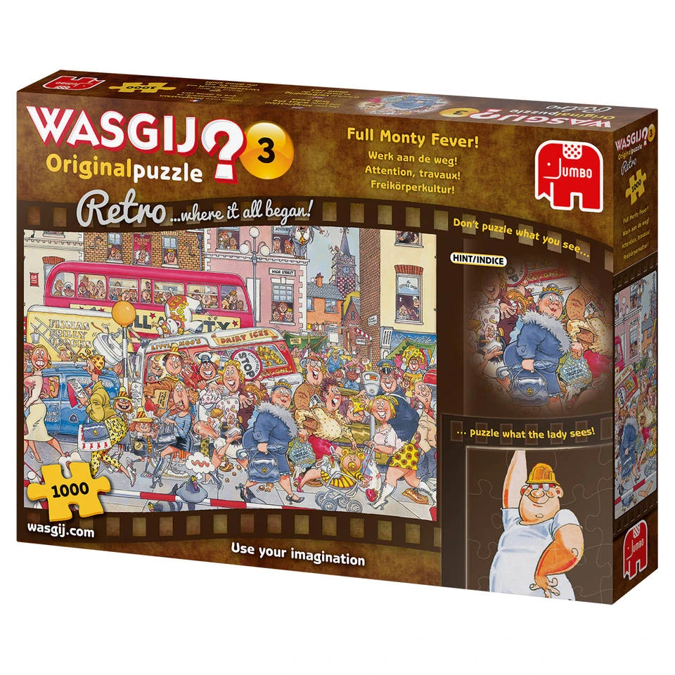Jumbo Wasgij Retro Original 3 Puzzel Werk Aan De Weg - 1000 Stukjes 4 Jumbo Wasgij Retro Original 3 Puzzel Werk Aan De Weg - 1000 Stukjes - Afbeelding 4
