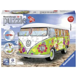 Ravensburger 3D-puzzel VW Bus Hippie Style - 162 Stukjes