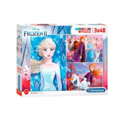 Clementoni Disney Frozen 2 Puzzelset - 3 X 48 Stukjes