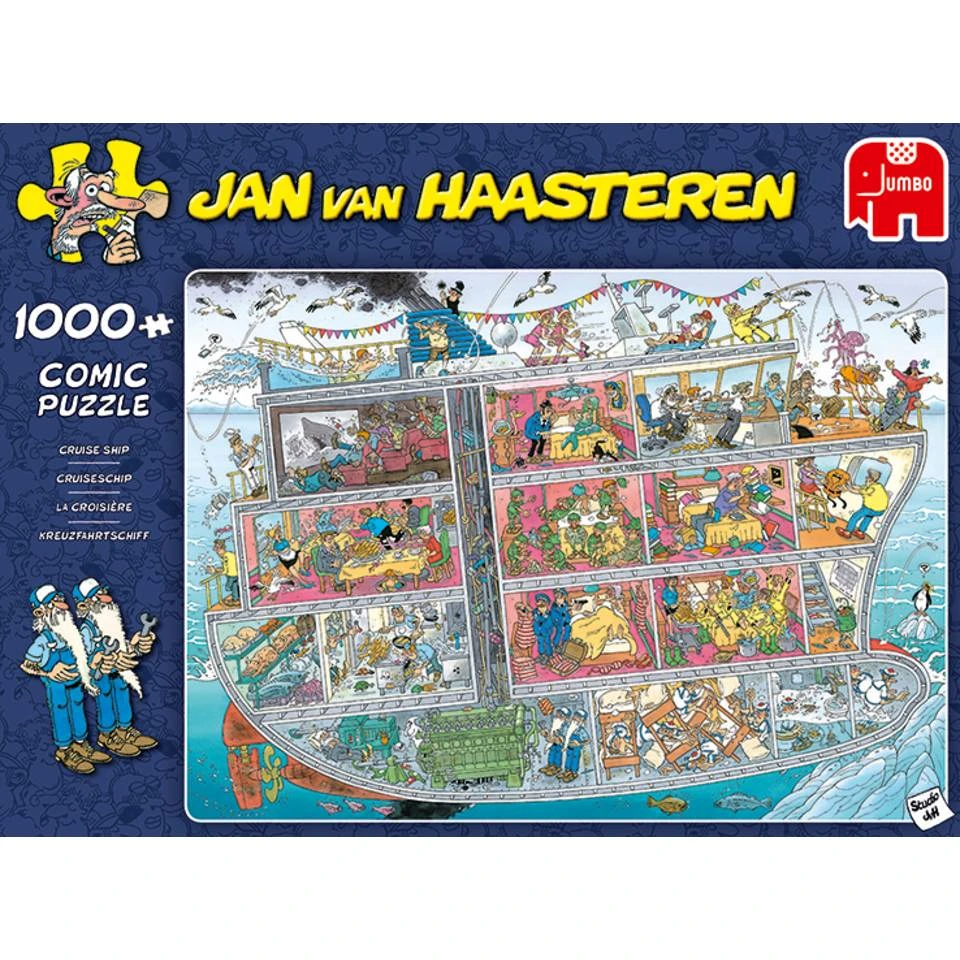 Jumbo Jan Van Haasteren Puzzel Cruise Ship - 1000 Stukjes 2 Jumbo Jan Van Haasteren Puzzel Cruise Ship - 1000 Stukjes - Afbeelding 2