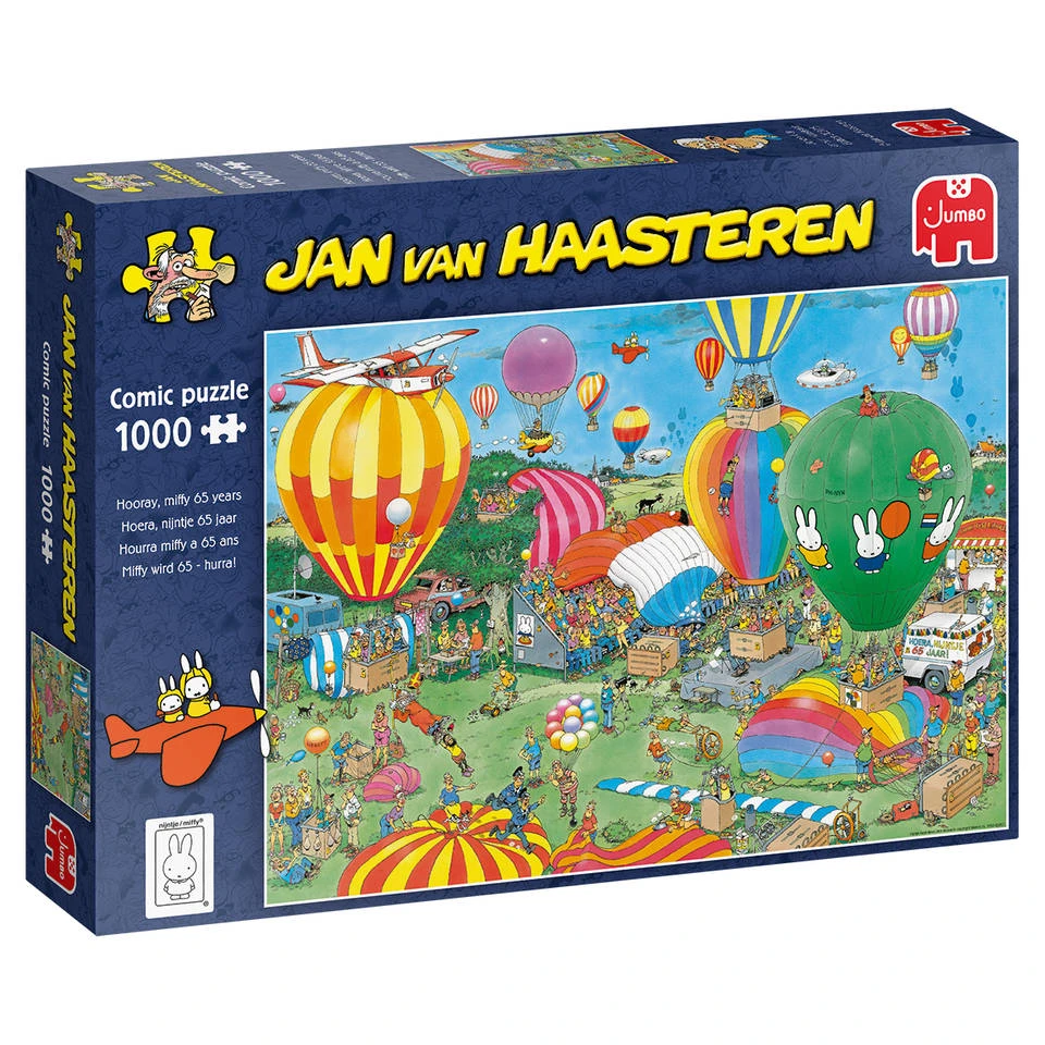 Jumbo Jan Van Haasteren Puzzel Hoera Nijntje 65 Jaar - 1000 Stukjes 1 Jumbo Jan Van Haasteren Puzzel Hoera Nijntje 65 Jaar - 1000 Stukjes