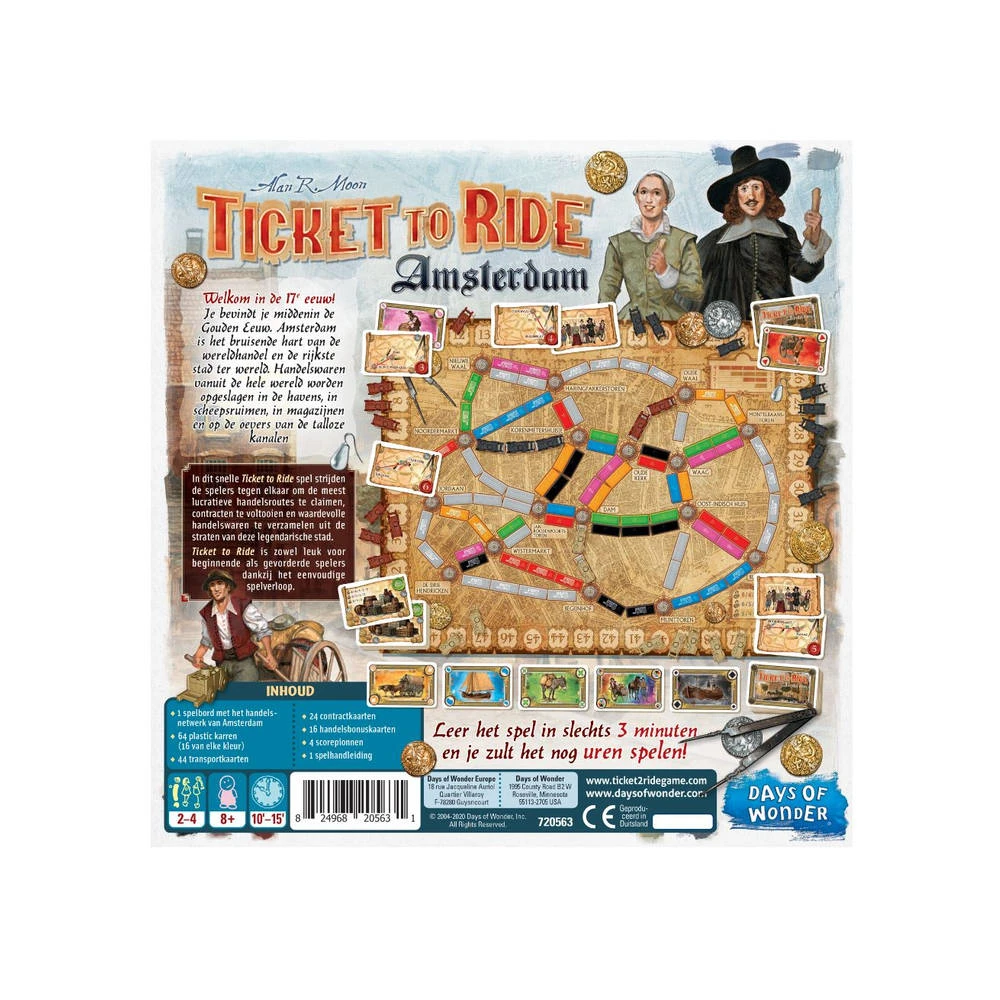 Days Of Wonder Ticket To Ride Amsterdam 2 Days Of Wonder Ticket To Ride Amsterdam - Afbeelding 2