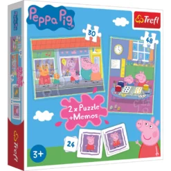 Trefl Peppa Pig 3-in-1 Set Puzzels + Memo - 30 + 48 Stukjes
