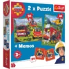 Trefl Brandweerman Sam 3-in-1 Set Puzzels Memo - 30 + 48 Stukjes