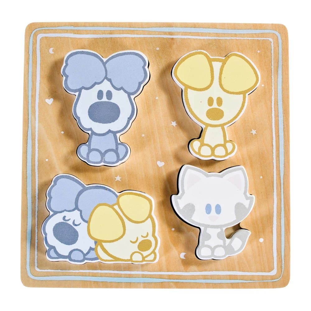 Woezel & Pip Baby Houten Puzzel 1 Woezel & Pip Baby Houten Puzzel