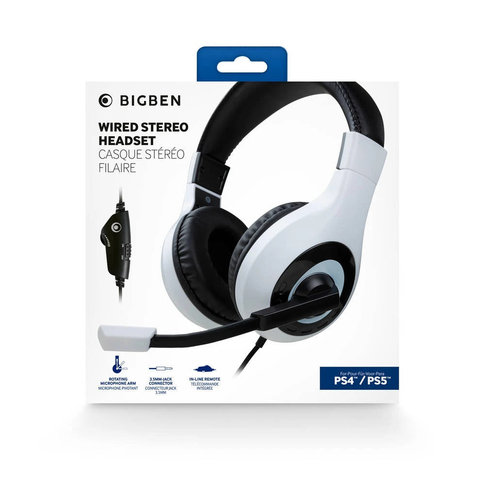 BIGBEN PS5 Stereo Gaming Headset - Wit 3 BIGBEN PS5 Stereo Gaming Headset - Wit - Afbeelding 3