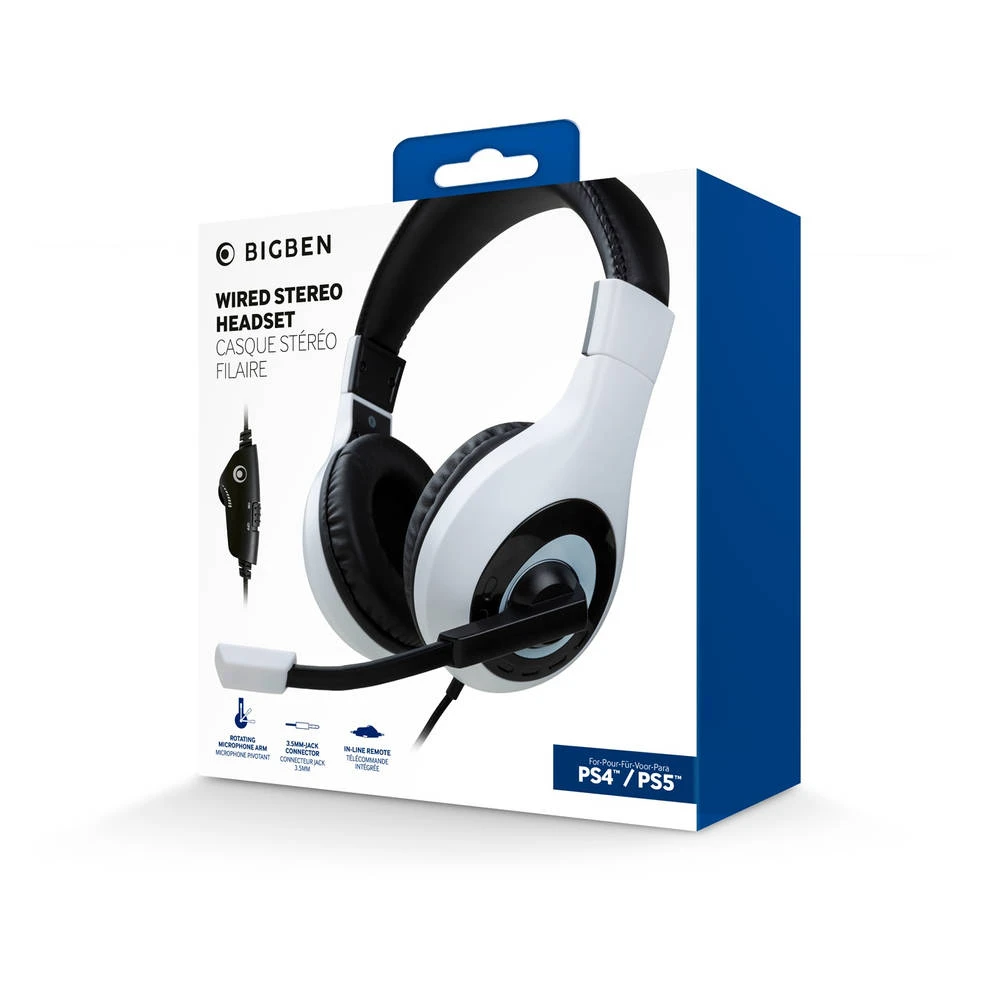 BIGBEN PS5 Stereo Gaming Headset - Wit 2 BIGBEN PS5 Stereo Gaming Headset - Wit - Afbeelding 2