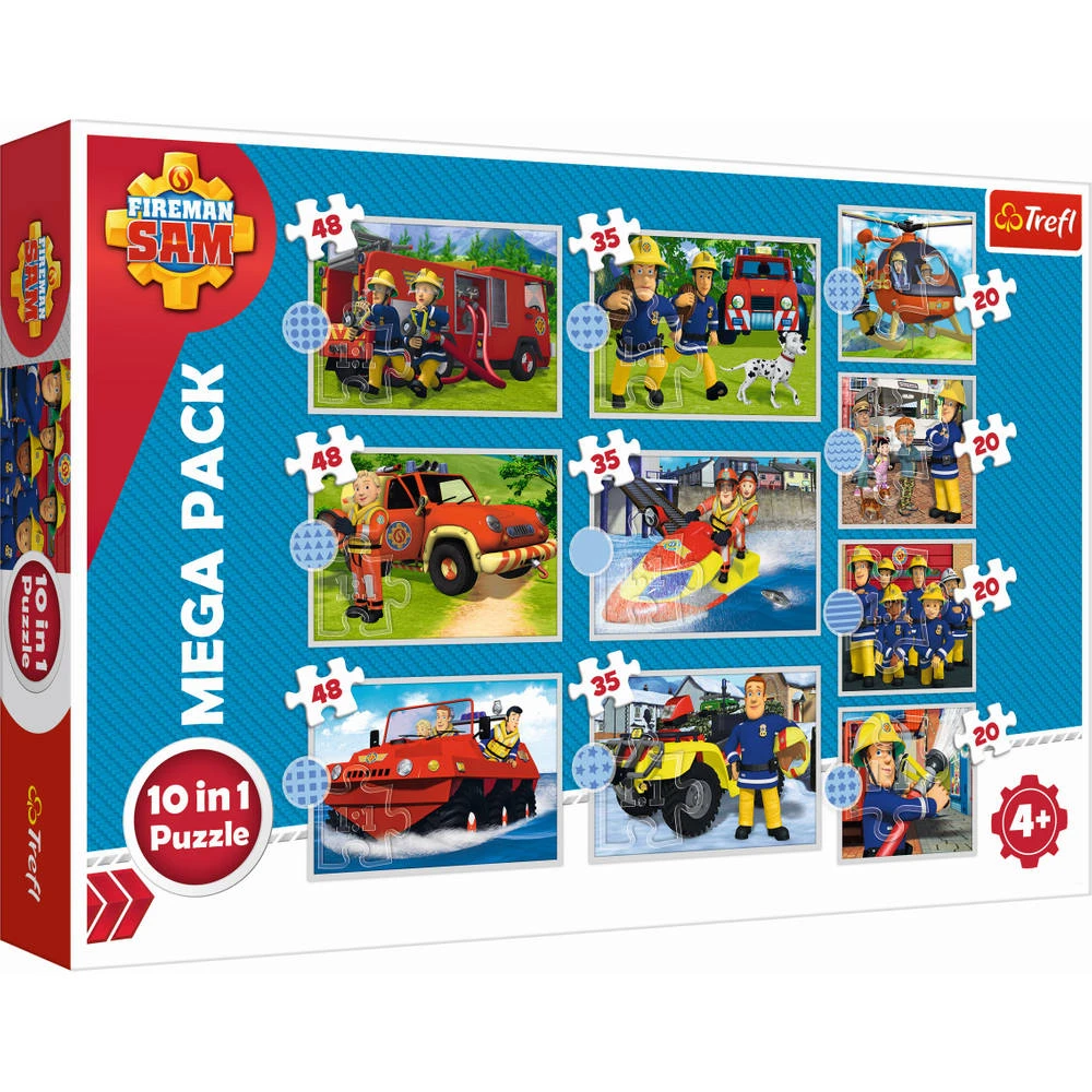 Trefl 10-in-1 Puzzelset Ontmoet Brandweerman Sam - 20 + 35 + 48 Stukjes 1 Trefl 10-in-1 Puzzelset Ontmoet Brandweerman Sam - 20 + 35 + 48 Stukjes