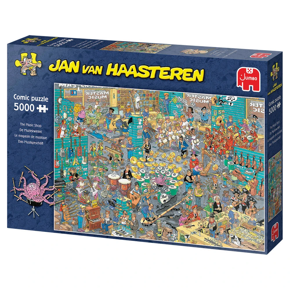 Jumbo Jan Van Haasteren Puzzel De Muziekwinkel - 5000 Stukjes 4 Jumbo Jan Van Haasteren Puzzel De Muziekwinkel - 5000 Stukjes - Afbeelding 4