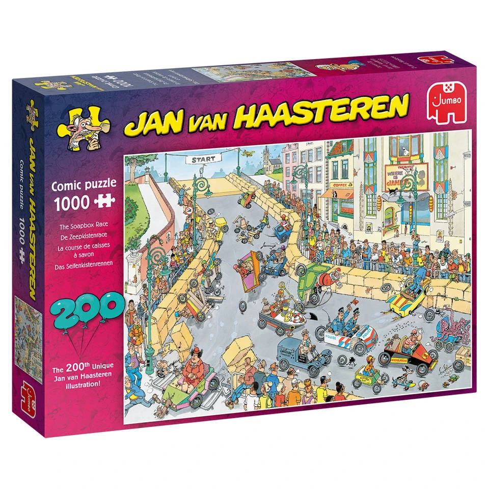 Jumbo Jan Van Haasteren Puzzel Zeepkistenrace - 1000 Stukjes 1 Jumbo Jan Van Haasteren Puzzel Zeepkistenrace - 1000 Stukjes