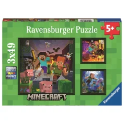 Ravensburger Puzzel Minecraft Biomes - 3 X 49 Stukjes