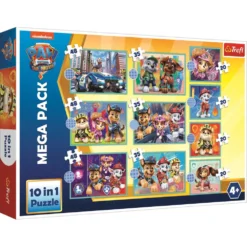 No Brand Trefl 10-in-1 PAW Patrol Puzzel Honden Op Patrouille - 3 X 48 + 3 X 35 + 4 X 20 Stukjes