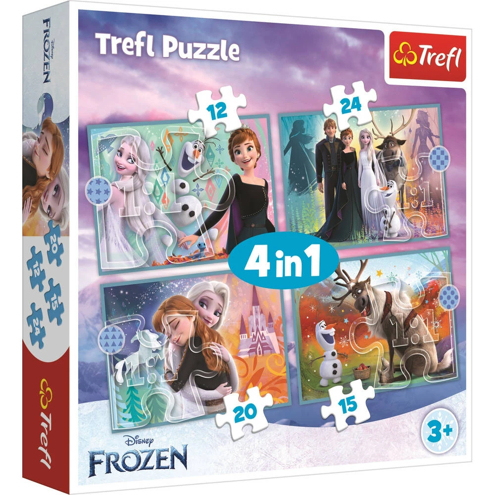No Brand Trefl 4-in-1 Disney Frozen 2 Amazing World Of Frozen - 12 + 15 + 20 + 24 Stukjes 1 No Brand Trefl 4-in-1 Disney Frozen 2 Amazing World Of Frozen - 12 + 15 + 20 + 24 Stukjes