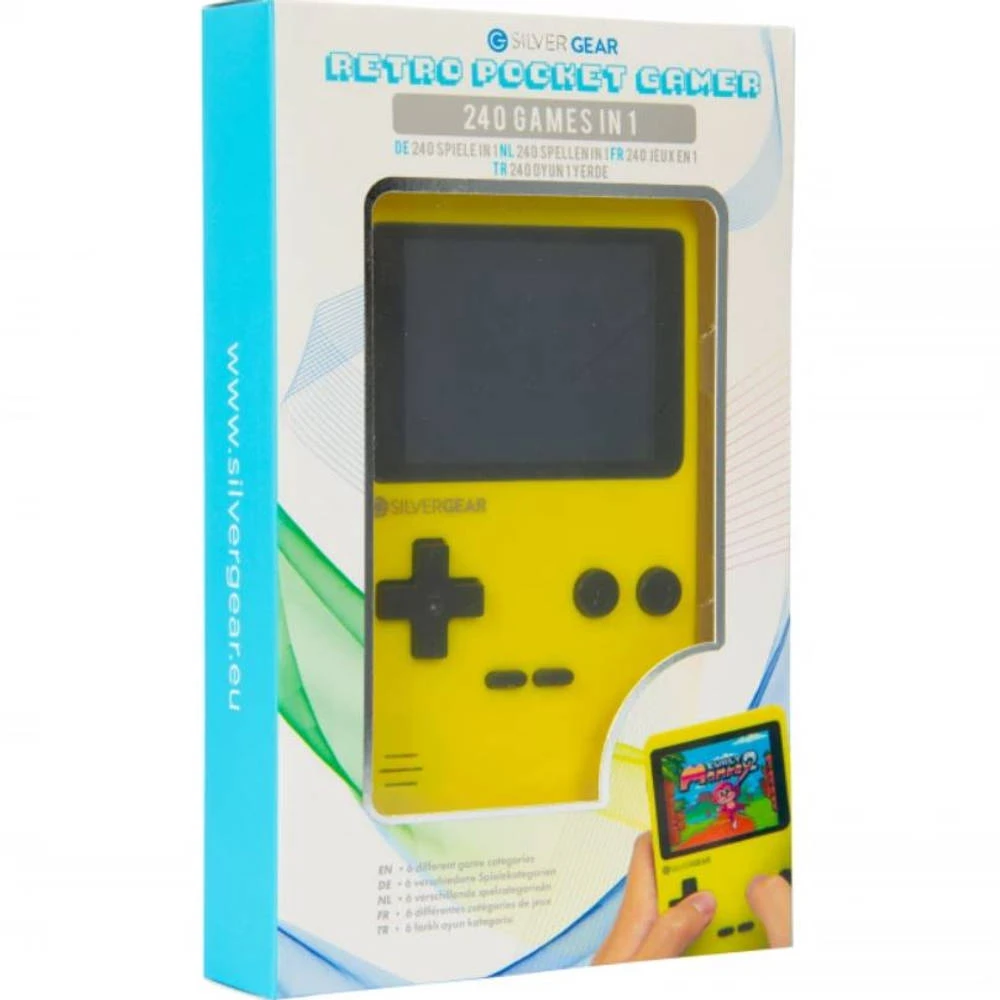 No Brand Silvergear Mini Retro Arcade Spelcomputer - Geel 1 No Brand Silvergear Mini Retro Arcade Spelcomputer - Geel