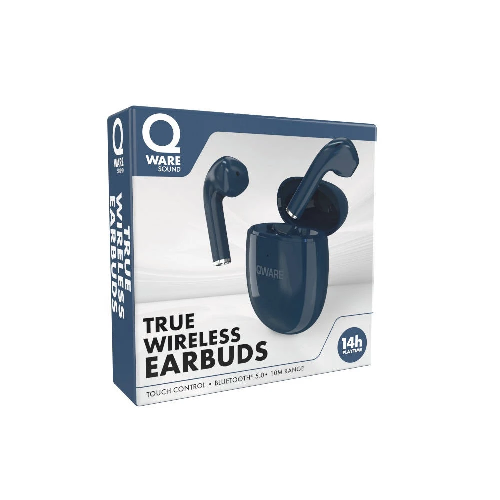 Qware Sound True Draadloze Oordopjes - Blauw 2 Qware Sound True Draadloze Oordopjes - Blauw - Afbeelding 2