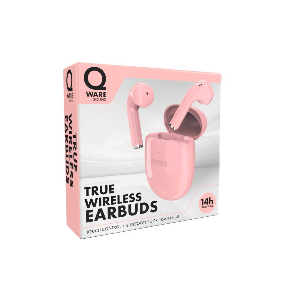 Qware Sound True Draadloze Oordopjes - Roze 2 Qware Sound True Draadloze Oordopjes - Roze - Afbeelding 2
