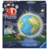 Ravensburger 3D Puzzel XXL Kinderglobe (Engels) Night Edition - 180 Stukjes