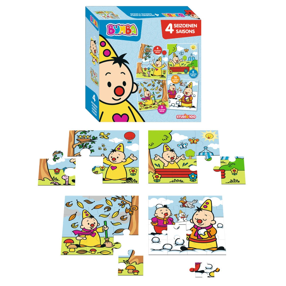 Bumba 4-in-1 Puzzelset 4 Seizoenen 4 + 6 + 9 + 16 Stukjes 1 Bumba 4-in-1 Puzzelset 4 Seizoenen 4 + 6 + 9 + 16 Stukjes