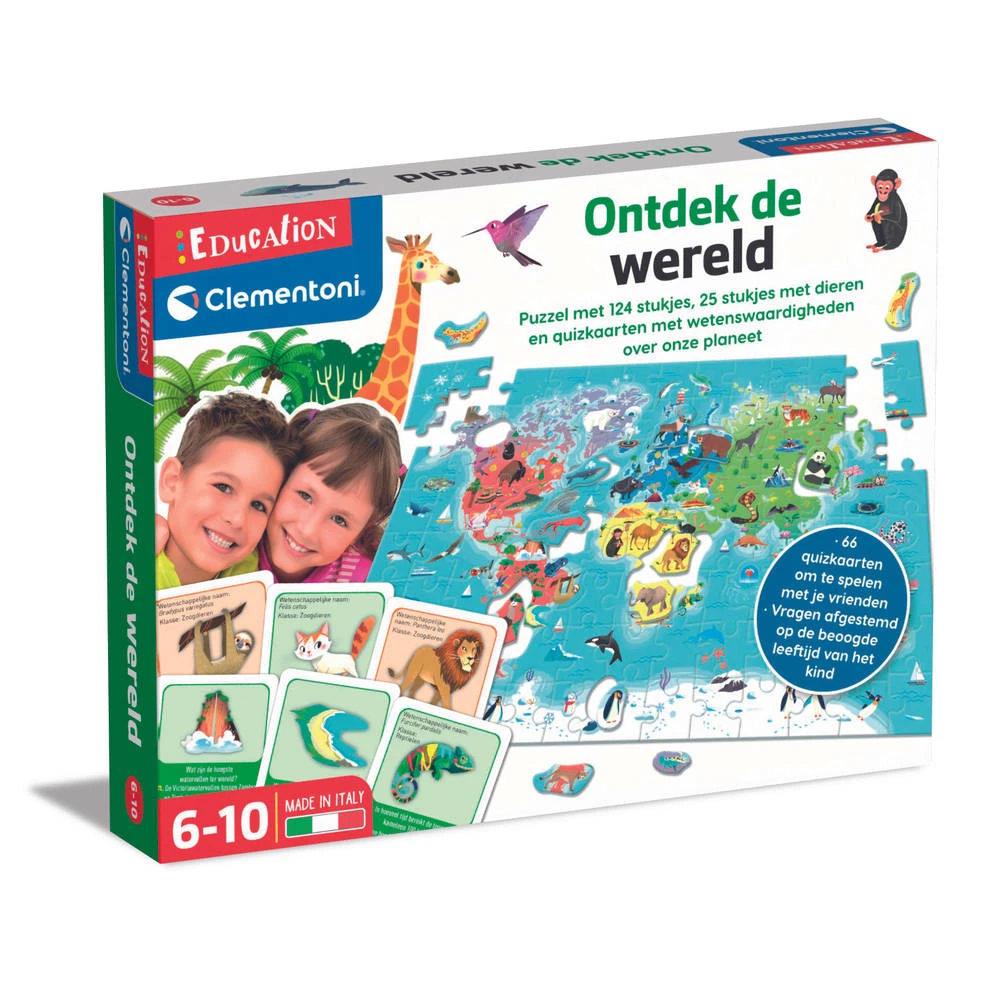 Clementoni Ontdek De Wereld Legpuzzel - 124 Stukjes 1 Clementoni Ontdek De Wereld Legpuzzel - 124 Stukjes
