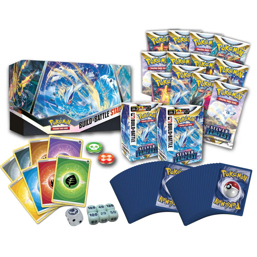 ASMODEE Pokémon TCG Silver Tempest Build And Battle Stadium Box 2 ASMODEE Pokémon TCG Silver Tempest Build And Battle Stadium Box - Afbeelding 2