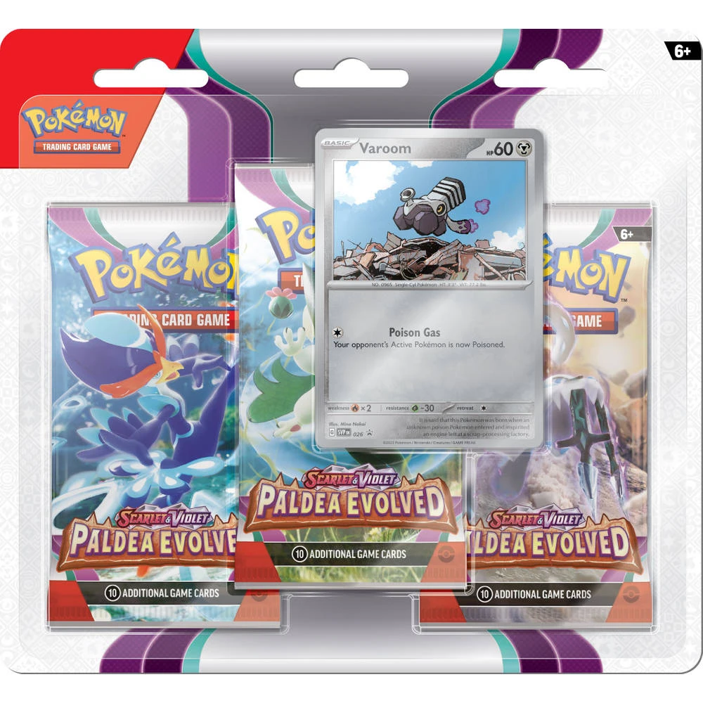 ASMODEE Pokémon TCG Scarlet & Violet Paldea Evolved 3 Booster Blister Varoom 1 ASMODEE Pokémon TCG Scarlet & Violet Paldea Evolved 3 Booster Blister Varoom